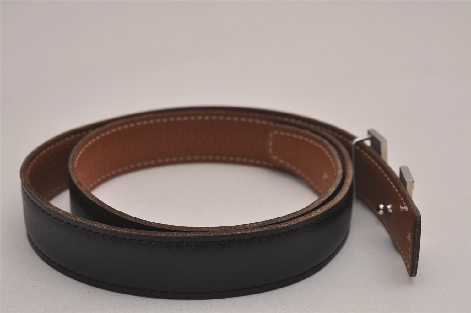 Authentic HERMES Mini Constance Leather Belt Size 65cm 25.6
