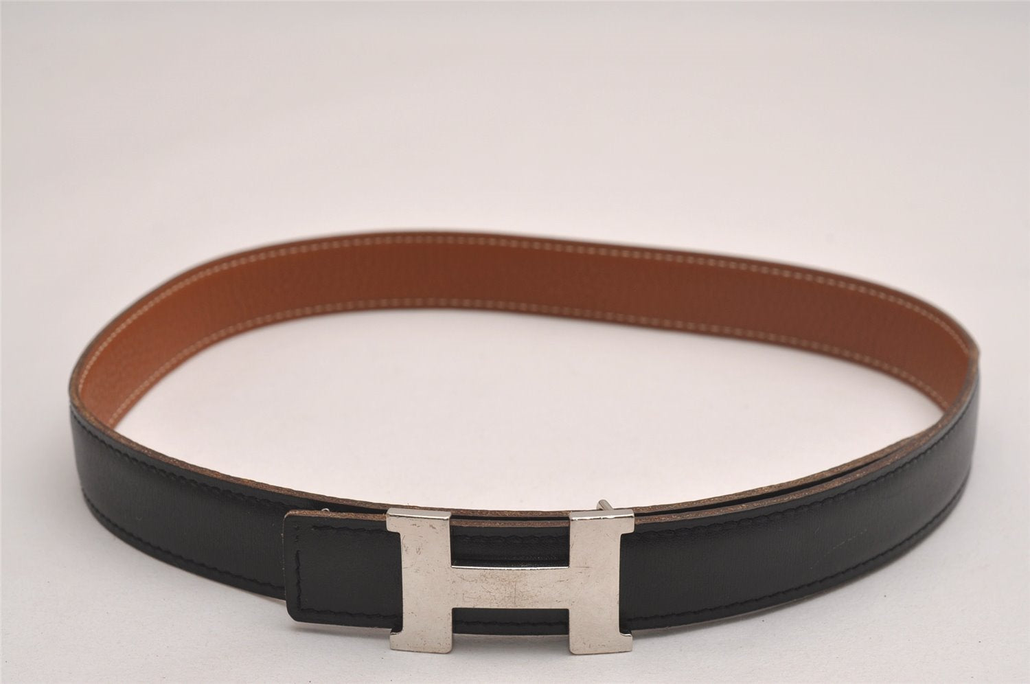 Authentic HERMES Mini Constance Leather Belt Size 65cm 25.6