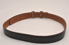 Authentic HERMES Mini Constance Leather Belt Size 65cm 25.6" Black Brown 4672J