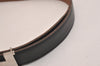 Authentic HERMES Mini Constance Leather Belt Size 65cm 25.6" Black Brown 4672J