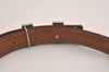 Authentic HERMES Mini Constance Leather Belt Size 65cm 25.6" Black Brown 4672J