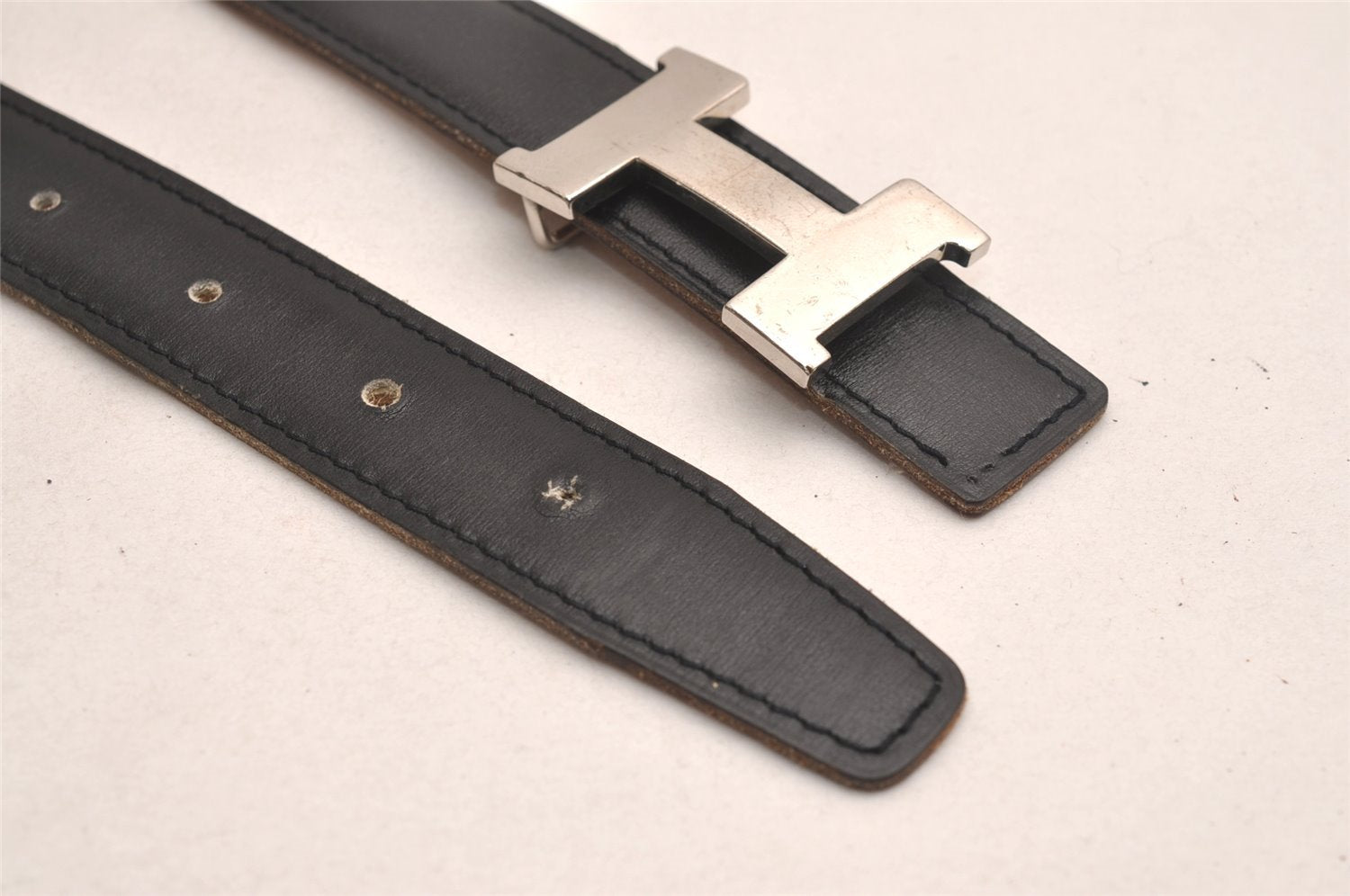 Authentic HERMES Mini Constance Leather Belt Size 65cm 25.6