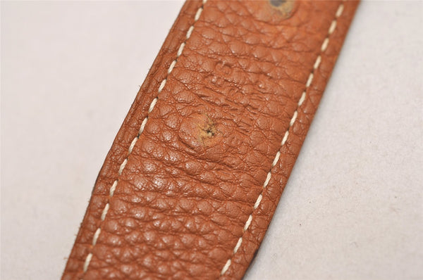 Authentic HERMES Mini Constance Leather Belt Size 65cm 25.6" Black Brown 4672J