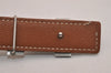 Authentic HERMES Mini Constance Leather Belt Size 65cm 25.6" Black Brown 4672J