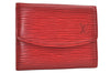 Authentic Louis Vuitton Epi Porte Monnaie Simple Coin Purse Red M63417 LV 4672K