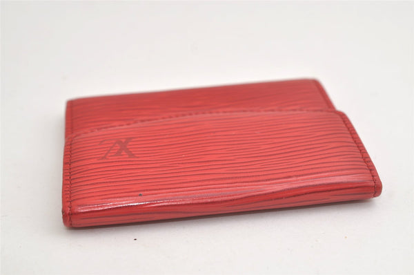 Authentic Louis Vuitton Epi Porte Monnaie Simple Coin Purse Red M63417 LV 4672K