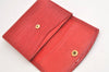 Authentic Louis Vuitton Epi Porte Monnaie Simple Coin Purse Red M63417 LV 4672K