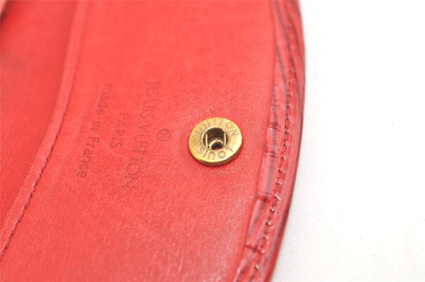 Authentic Louis Vuitton Epi Porte Monnaie Simple Coin Purse Red M63417 LV 4672K