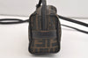 Authentic FENDI Zucca Shoulder Cross Body Bag Purse Canvas Leather Brown 4674J
