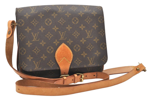 Authentic Louis Vuitton Monogram Cartouchiere GM M51252 Shoulder Cross Bag 4674K
