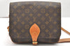 Authentic Louis Vuitton Monogram Cartouchiere GM M51252 Shoulder Cross Bag 4674K