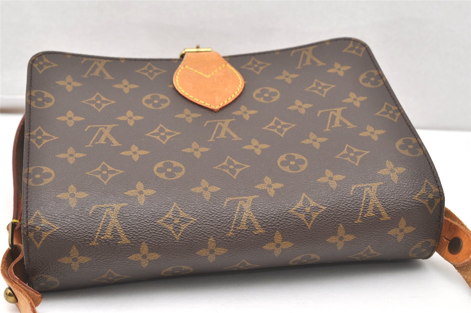 Authentic Louis Vuitton Monogram Cartouchiere GM M51252 Shoulder Cross Bag 4674K
