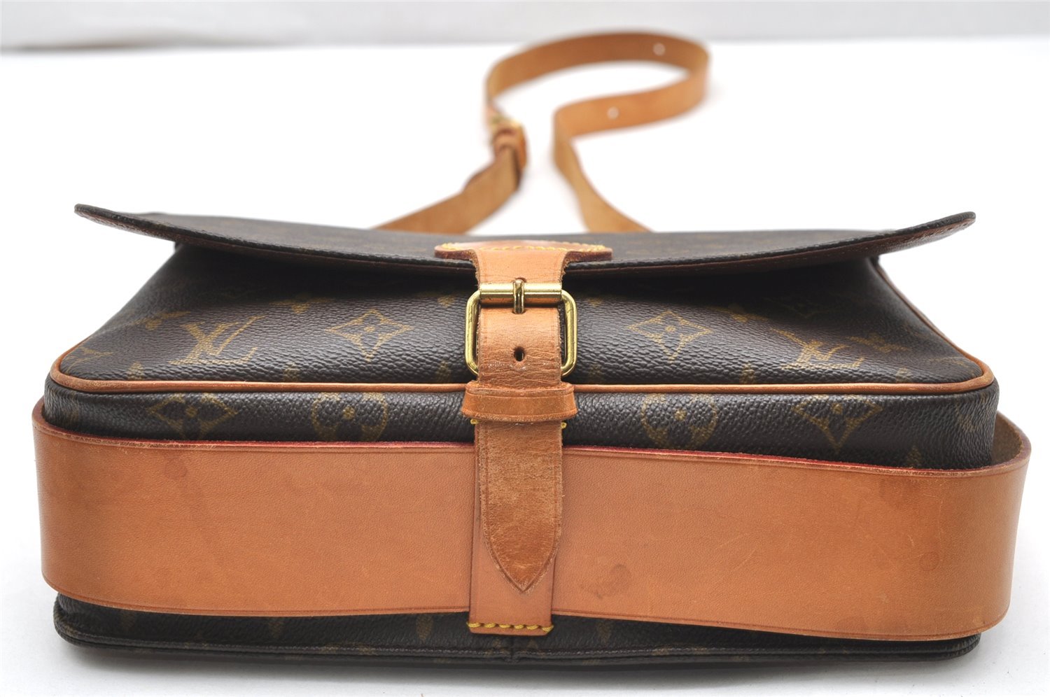 Authentic Louis Vuitton Monogram Cartouchiere GM M51252 Shoulder Cross Bag 4674K