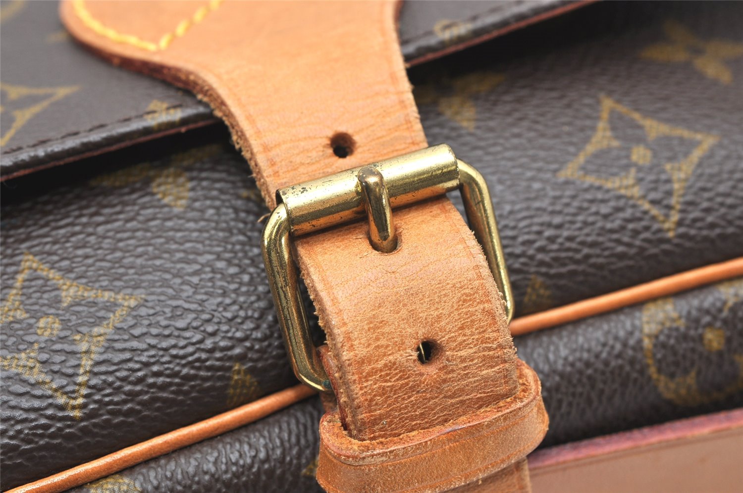 Authentic Louis Vuitton Monogram Cartouchiere GM M51252 Shoulder Cross Bag 4674K