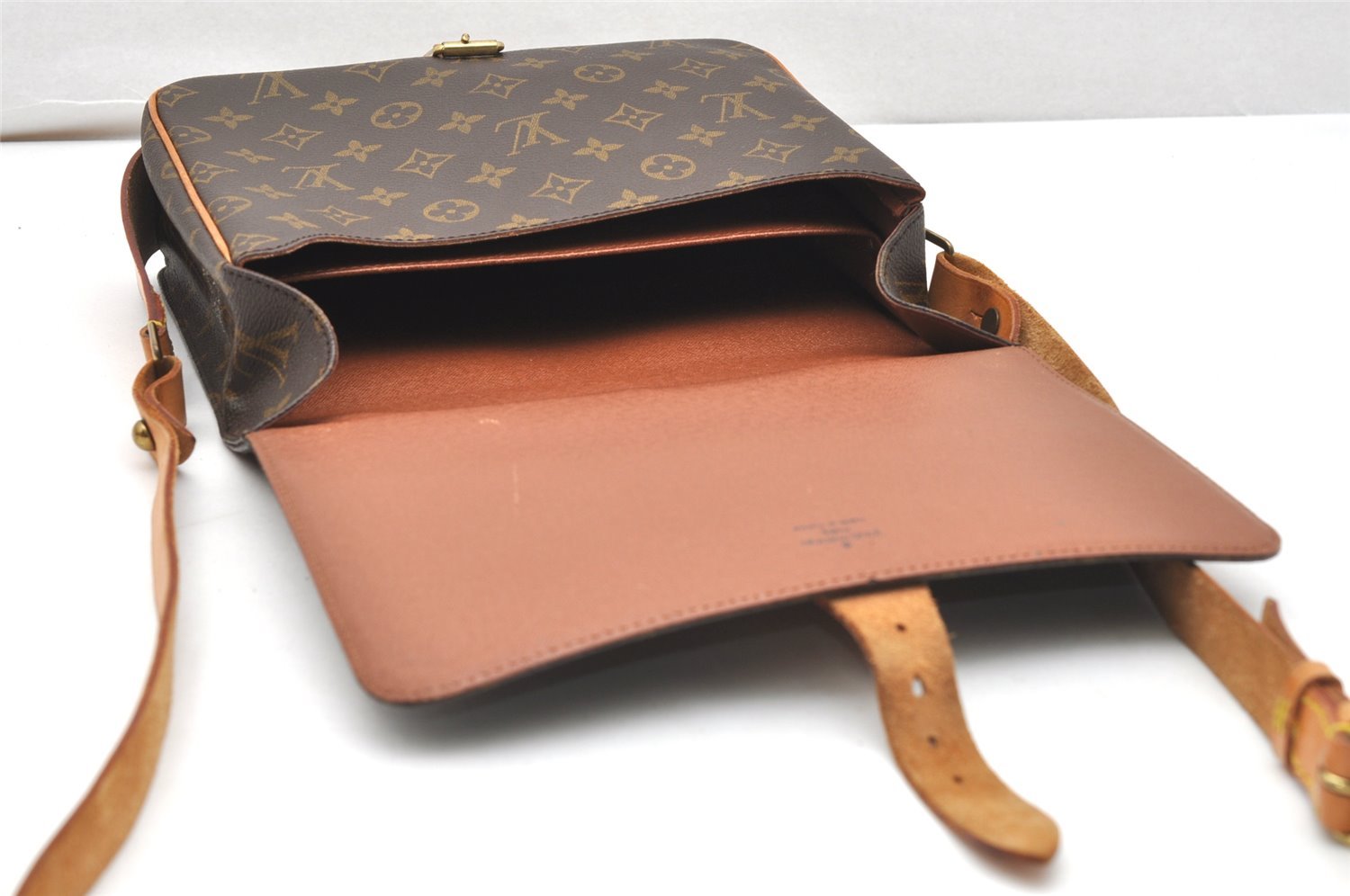 Authentic Louis Vuitton Monogram Cartouchiere GM M51252 Shoulder Cross Bag 4674K