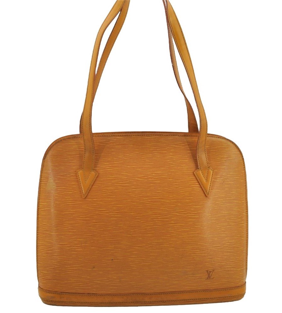 Authentic Louis Vuitton Epi Lussac Shoulder Tote Bag Yellow M52289 LV 4675J