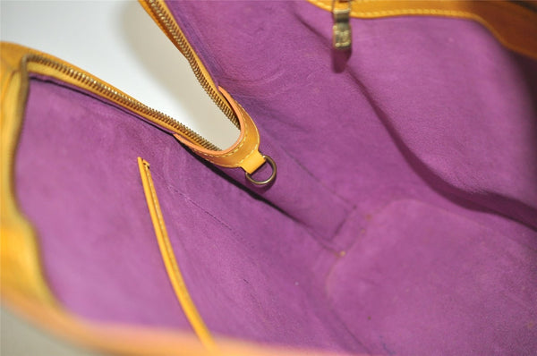 Authentic Louis Vuitton Epi Lussac Shoulder Tote Bag Yellow M52289 LV 4675J