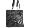 Authentic CHANEL Vintage CC Logo Chain Shoulder Tote Bag Enamel Black 4676K