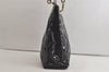 Authentic CHANEL Vintage CC Logo Chain Shoulder Tote Bag Enamel Black 4676K