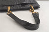 Authentic CHANEL Vintage CC Logo Chain Shoulder Tote Bag Enamel Black 4676K