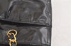 Authentic CHANEL Vintage CC Logo Chain Shoulder Tote Bag Enamel Black 4676K