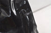 Authentic CHANEL Vintage CC Logo Chain Shoulder Tote Bag Enamel Black 4676K