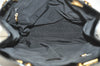 Authentic CHANEL Vintage CC Logo Chain Shoulder Tote Bag Enamel Black 4676K