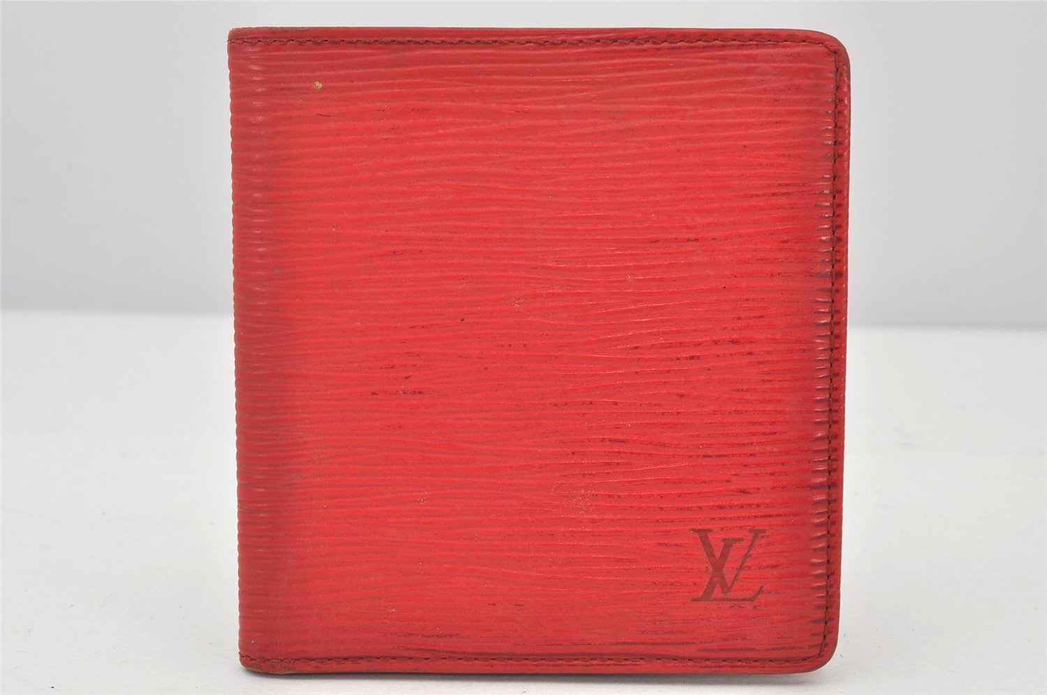 Authentic Louis Vuitton Epi Bifold Long Wallet Purse Blue Cream Red 8Set 4677K