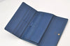 Authentic Louis Vuitton Epi Bifold Long Wallet Purse Blue Cream Red 8Set 4677K