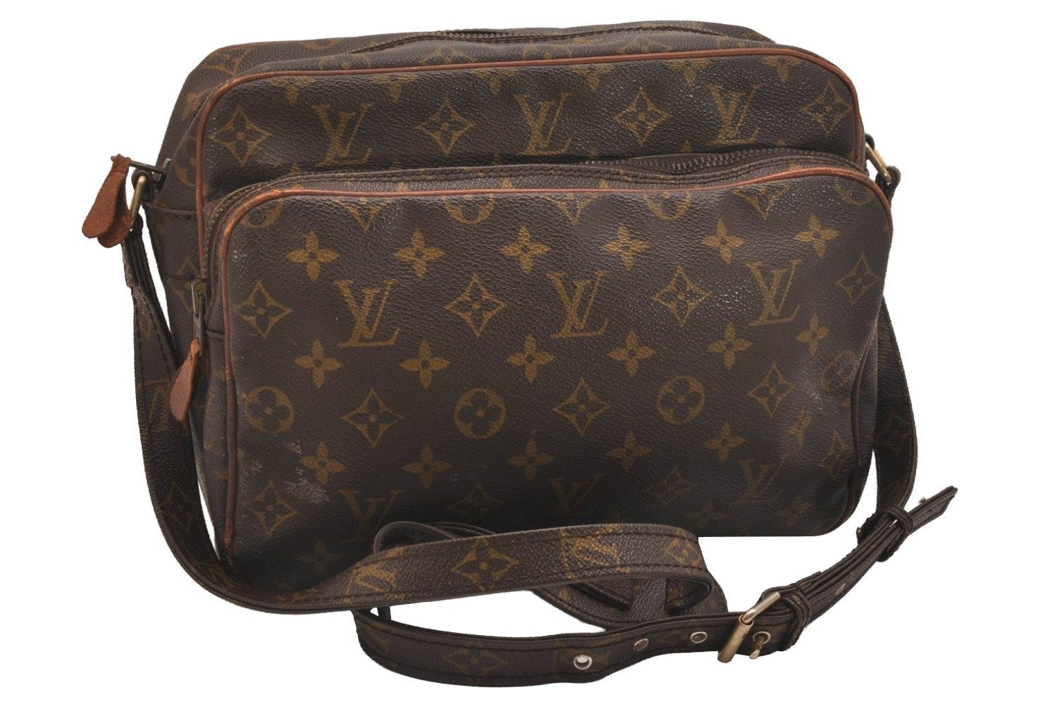 Authentic Louis Vuitton Monogram Nile Shoulder Cross Body Bag Old Model LV 4679J