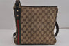 Auth GUCCI Web Sherry Line Shoulder Bag GG Canvas Leather 144388 Brown 4680J