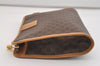 Authentic CELINE Macadam Blason Pattern Clutch Hand Bag PVC Leather Brown 4681J