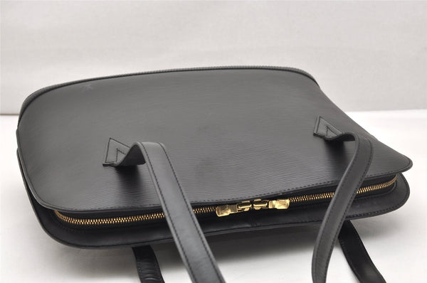 Authentic Louis Vuitton Epi Lussac Shoulder Tote Bag Black M52282 LV 4681K
