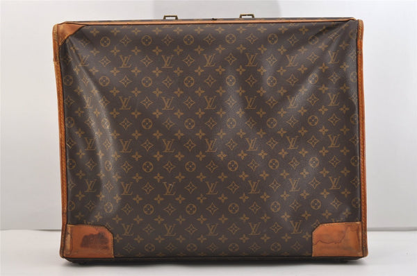 Auth Louis Vuitton Monogram Pullman 60 Travel Bag Trunk Case T23278 Junk 4682J