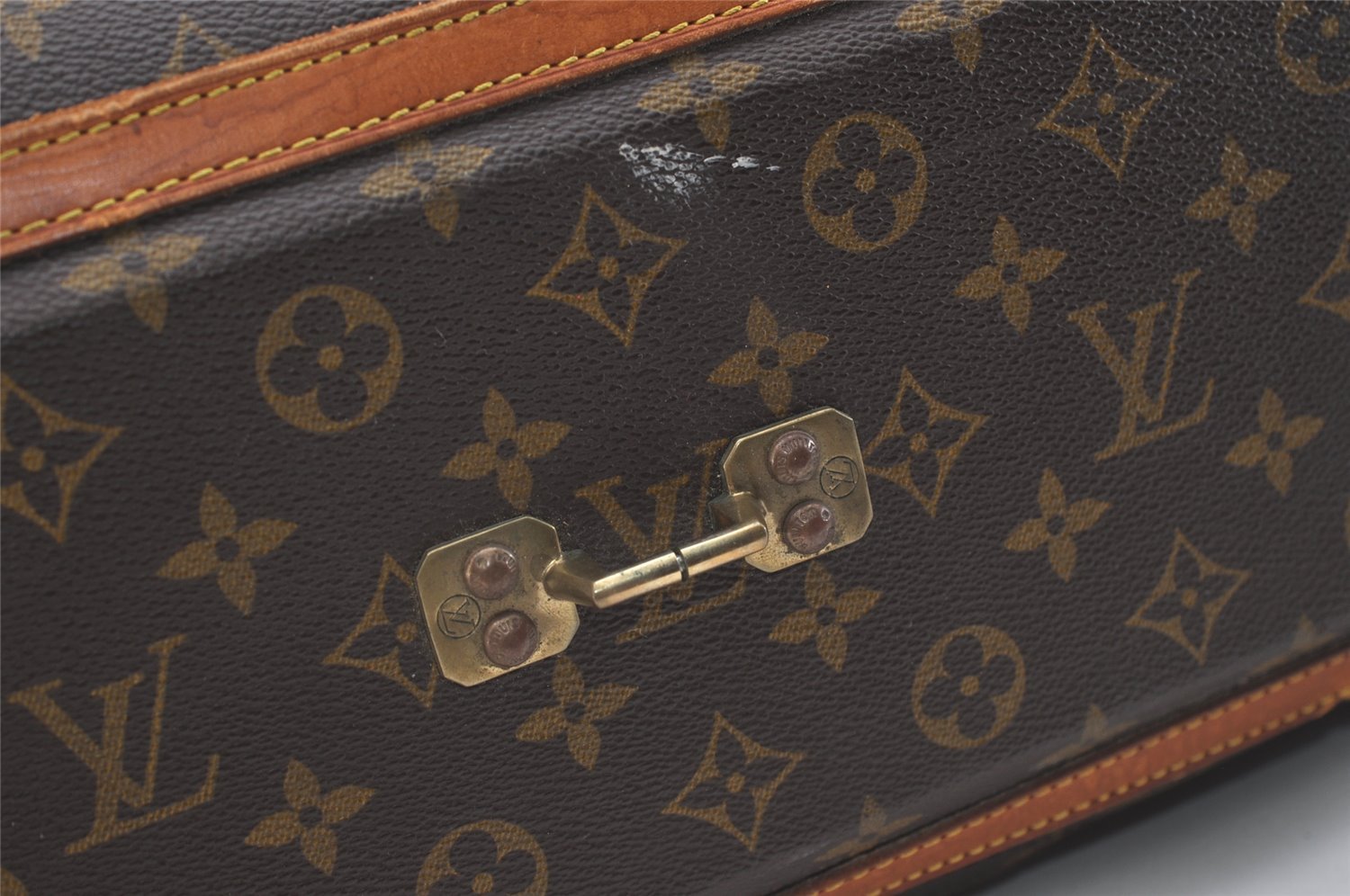 Auth Louis Vuitton Monogram Pullman 60 Travel Bag Trunk Case T23278 Junk 4682J