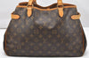 Authentic Louis Vuitton Monogram Batignolles Horizontal Tote Bag M51154 LV 4682K