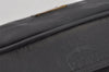 Authentic MCM Vintage Clutch Hand Bag Purse PVC Leather Black 4683J