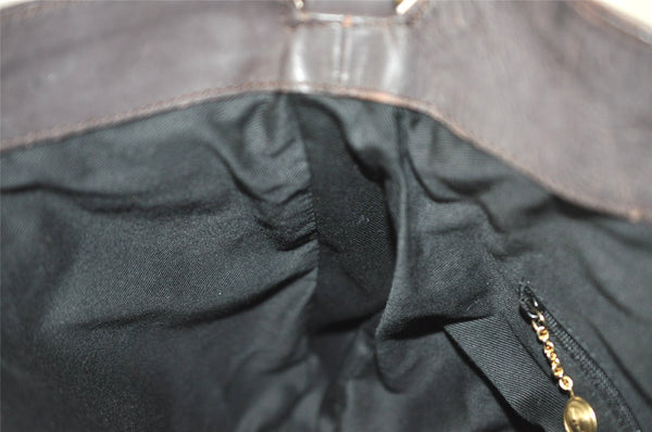 Authentic GUCCI Bamboo 2Way Shoulder Hand Bag Suede Leather 0011638 Brown 4684I