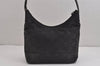 Authentic GUCCI Vintage Shoulder Hand Bag GG Nylon Leather 0018386 Black 4685J