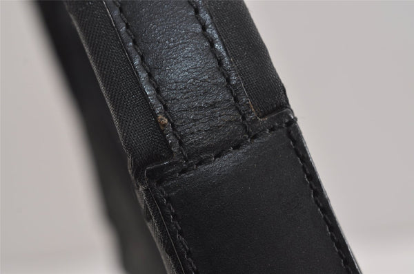 Authentic GUCCI Vintage Shoulder Hand Bag GG Nylon Leather 0018386 Black 4685J