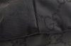 Authentic GUCCI Vintage Shoulder Hand Bag GG Nylon Leather 0018386 Black 4685J