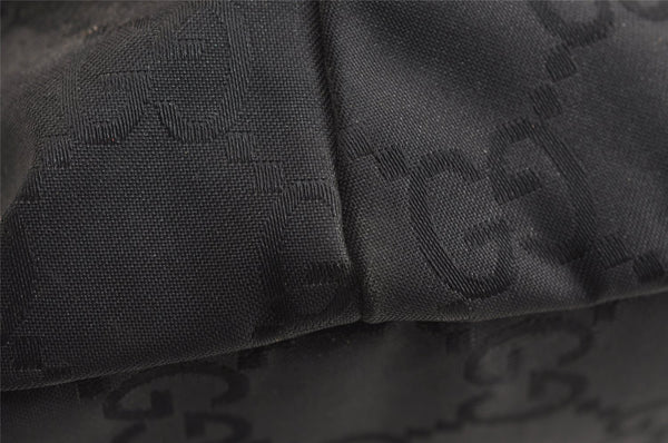 Authentic GUCCI Vintage Shoulder Hand Bag GG Nylon Leather 0018386 Black 4685J