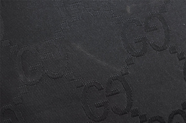 Authentic GUCCI Vintage Shoulder Hand Bag GG Nylon Leather 0018386 Black 4685J