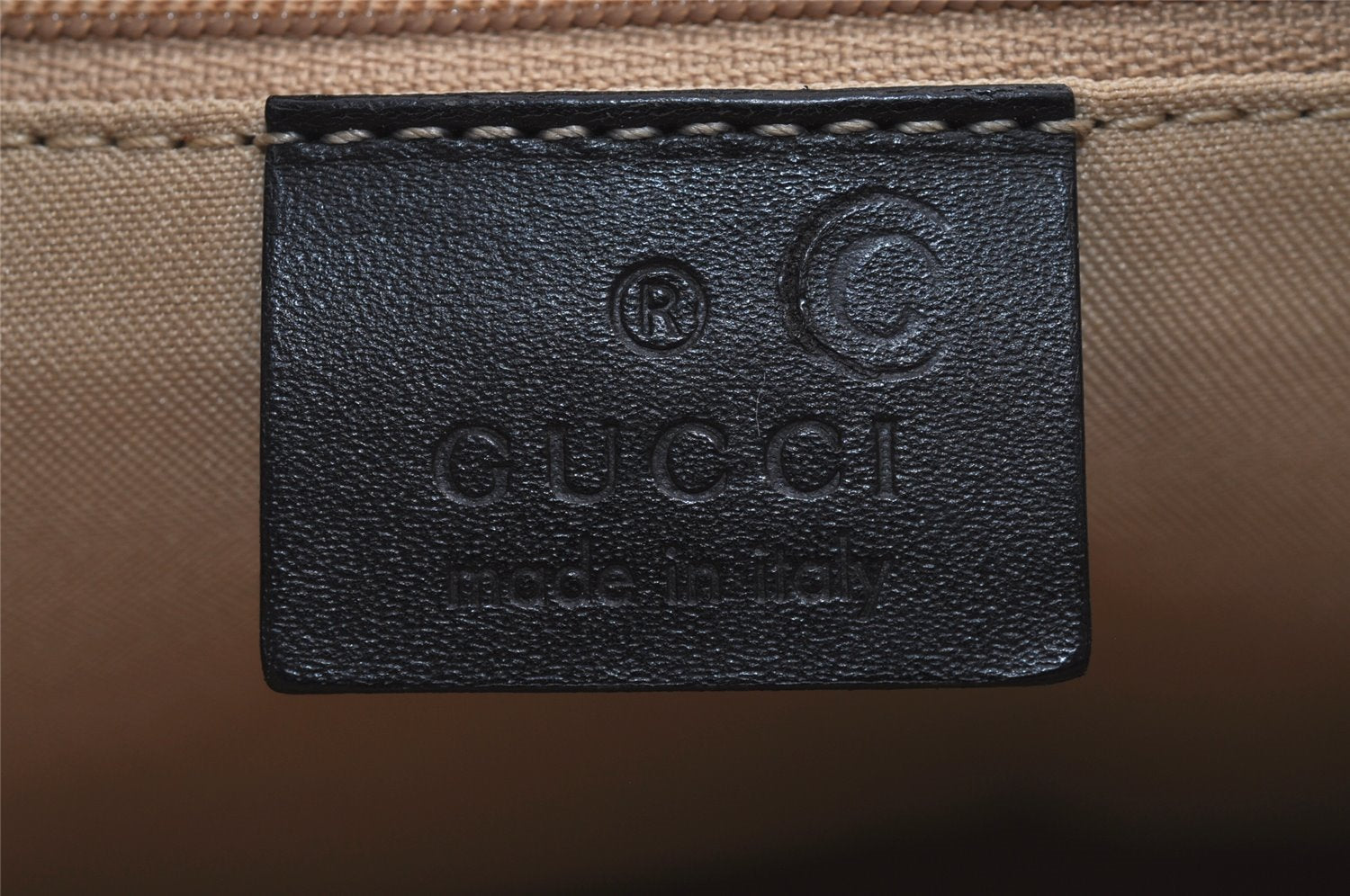 Authentic GUCCI Vintage Shoulder Hand Bag GG Nylon Leather 0018386 Black 4685J