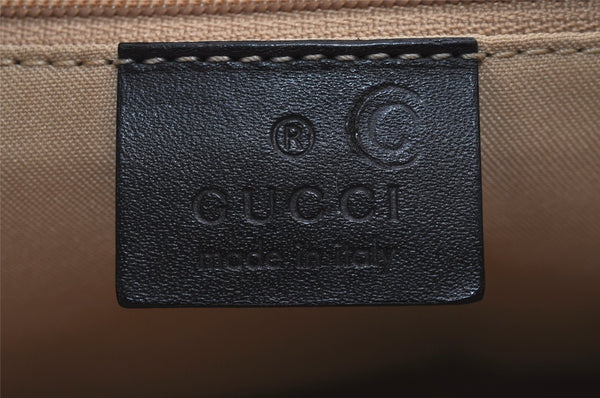 Authentic GUCCI Vintage Shoulder Hand Bag GG Nylon Leather 0018386 Black 4685J