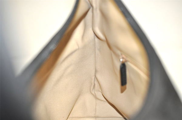 Authentic GUCCI Vintage Shoulder Hand Bag GG Nylon Leather 0018386 Black 4685J