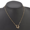 Authentic Christian Dior Gold Tone Rhinestone Chain Pendant Necklace CD 4685K