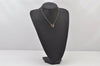 Authentic Christian Dior Gold Tone Rhinestone Chain Pendant Necklace CD 4685K