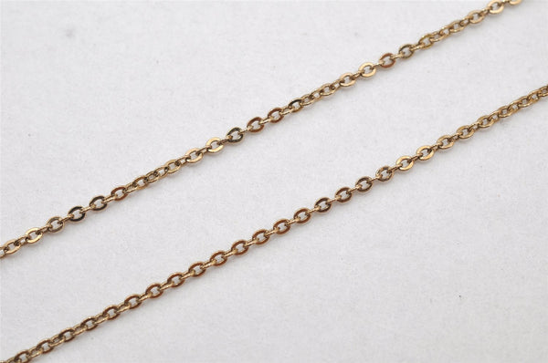 Authentic Christian Dior Gold Tone Rhinestone Chain Pendant Necklace CD 4685K