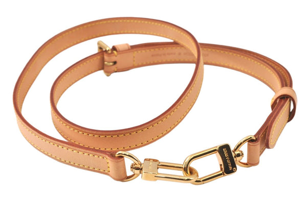 Authentic Louis Vuitton Leather Shoulder Strap Beige 39.8-47.2" LV 4687K